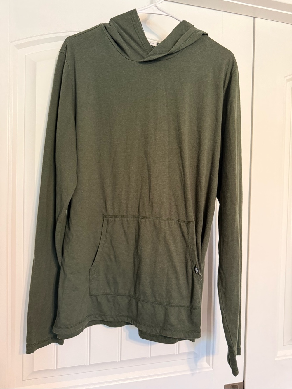 Threads 4 Thought Men's Olive Green Lightweight Hooded Pullover